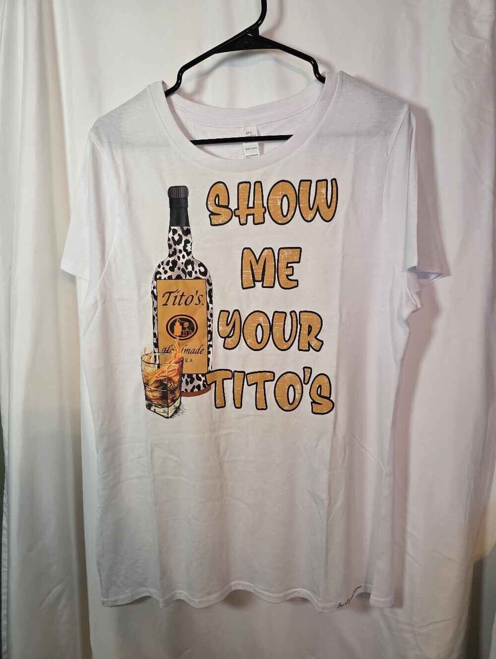 Tito's White Graphic Short Sleeve Tee - Show Me Your Tito's